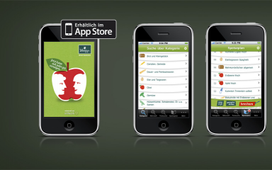 Kneipp App für iPhone Ernährungs-Datenbank