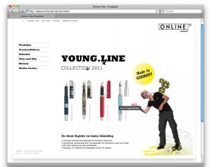 Youngline Webseite mit Video Avatar